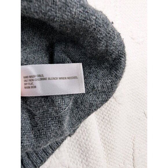 GAP Top blouse Women's Size Small Gray  Zip Back Knit cotton nylon cashmere - Picture 12 of 15